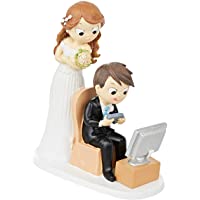 Mopec Figura Novios y Videojuegos- Poliresina- Blanco- 8.5x18.5x21 cm